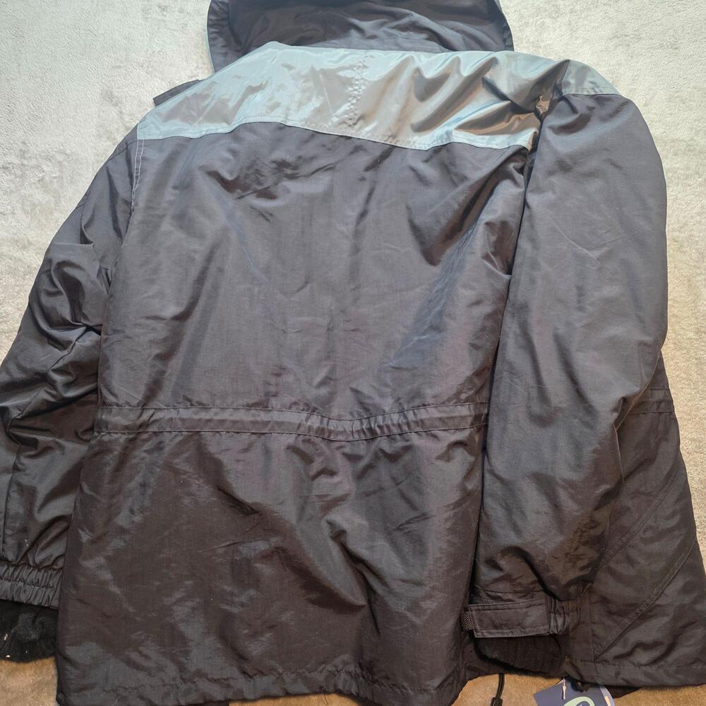 Baru Sports 3 In 1 Jacket Mens XL Black Windstream Hooded Reflective 2553 Winter - Picture 11 of 11